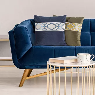 Poszewka dekoracyjna ODI 45x45 Eurofirany brązowa musztardowa