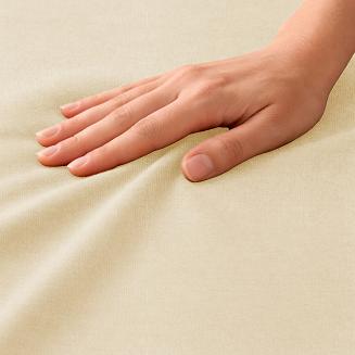 Prześcieradło jersey z gumką 120x200 kremowe