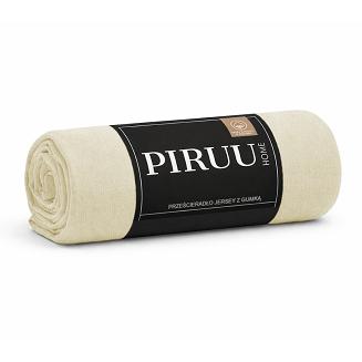 Prześcieradło jersey z gumką 120x200 kremowe