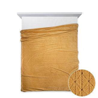 Koc narzuta na łóżko CINDY-4 170x210 miodowy