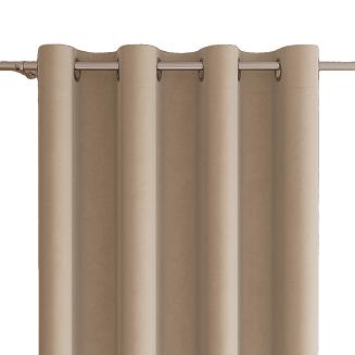 Zasłona gotowa na przelotkach VELVI 140x250 jasnobeżowa