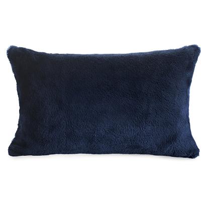 Poszewka dekoracyjna NINA 30x50 Eurofirany granatowa futrzana i puszysta