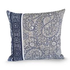 Poszewka z kory 50x60 granatowa biała beżowa paisley ornamenty