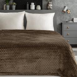 Koc narzuta CINDY6 200x220 Design91 ciemnobrązowy