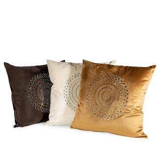 Poszewka dekoracyjna ELIE 45x45 Eurofirany miodowa