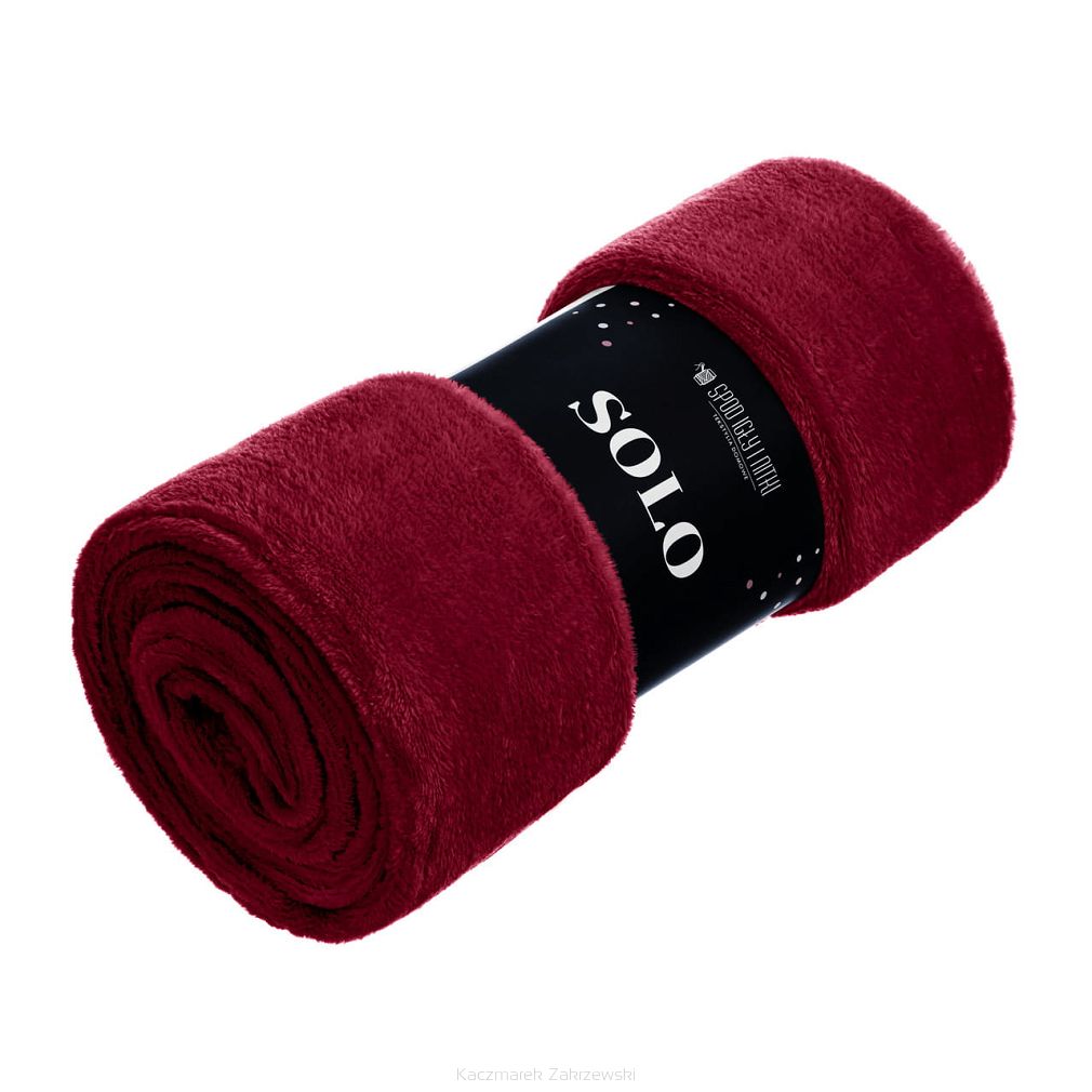 Bordowy Koc Z Mikrofibry 250x300 Solo XXL