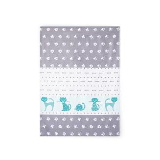 Ścierka kuchenna bawełna egipska 50x70 wzór Maru grafitowa