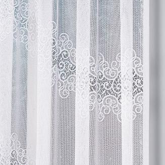 Firanka żakardowa gotowa na żabki VIOLETTA 300x160 biała