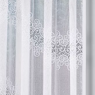Firanka żakardowa gotowa na żabki VIOLETTA 300x160 biała