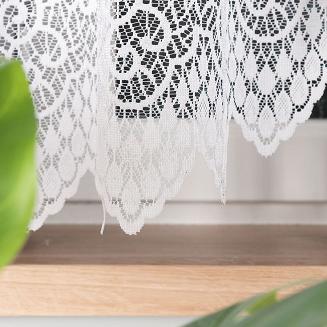 Firanka żakardowa gotowa na żabki VIOLETTA 300x160 biała