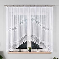 Firanka żakardowa gotowa na żabki VIOLETTA 300x160 biała