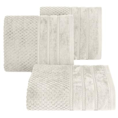 Ręcznik bawełniany ADORE 50x90 Eurofirany beżowy o ryżowej strukturze