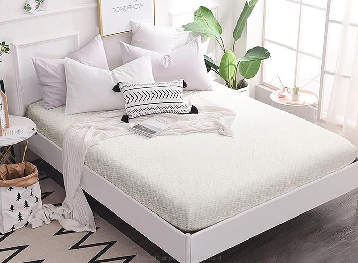 Prześcieradło frotte z gumką 180x200 białe