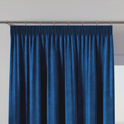 Zasłona gotowa na taśmie VELVI 140x250 granatowa