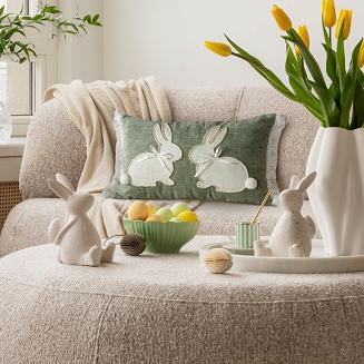 Poszewka dekoracyjna WIOSNA 30x50 Eurofirany ciemnozielony