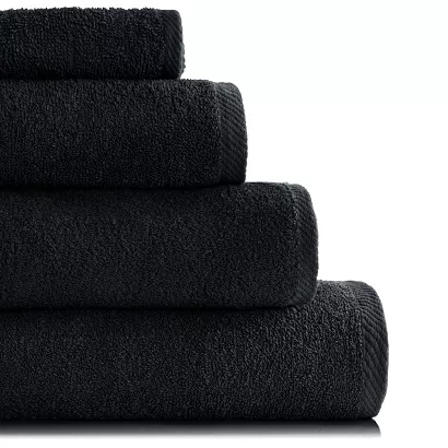 Ręcznik frotte Bari 100x150 gładki czarny