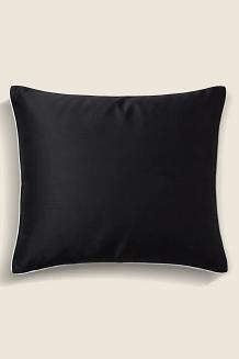 Poszewka bambusowa 40x60 czarna z białą bizą