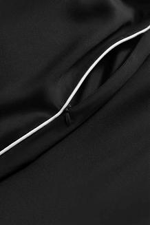 Poszewka bambusowa 40x60 czarna z białą bizą