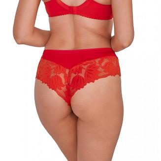 Brazyliany damskie z koronką i tiulem Nike 1135 czerwone