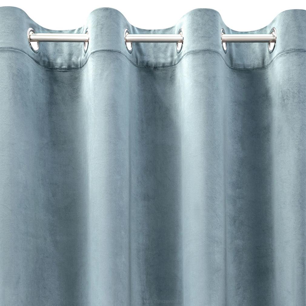 Zasłona gotowa na przelotkach ROSA 140x250 Design91 morski