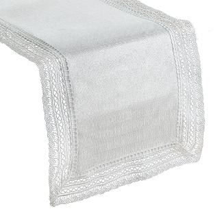 Obrus dekoracyjny MARIELA 35x140 Eurofirany srebrny