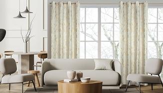 Zasłona gotowa na przelotkach MELODY 140x270 Eurofirany kremowy