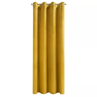 Zasłona gotowa na przelotkach ROSA 140x250 Design91 musztardowy
