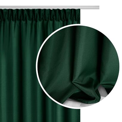 Zasłona gotowa na taśmie VIVA 140x175 półzaciemniająca butelkowa zieleń