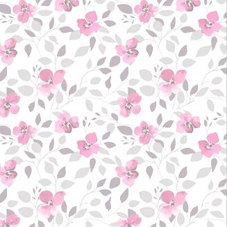 Piżama damska LUNA kod 388 różowa beżowa w kwiaty listki rozpinana