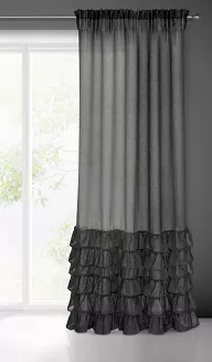 Firana gotowa na taśmie DOLLY 140x250 Eurofirany czarny