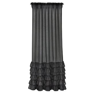 Firana gotowa na taśmie DOLLY 140x250 Eurofirany czarny