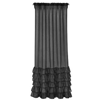 Firana gotowa na taśmie DOLLY 140x250 Eurofirany czarny