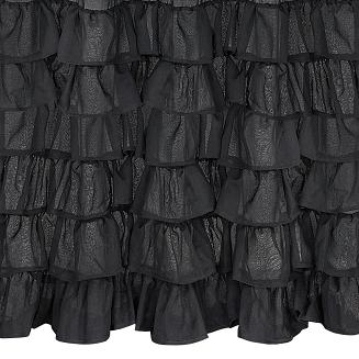 Firana gotowa na taśmie DOLLY 140x250 Eurofirany czarny