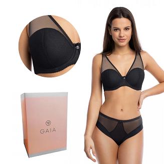 Biustonosz GAIA Semi-soft Hera 1124 półusztywnany czarny