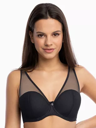 Biustonosz GAIA Semi-soft Hera 1124 półusztywnany czarny