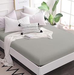 Prześcieradło jersey z gumką 160x200 popielate