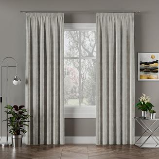 Zasłona gotowa na taśmie VELVI 140x230 szara