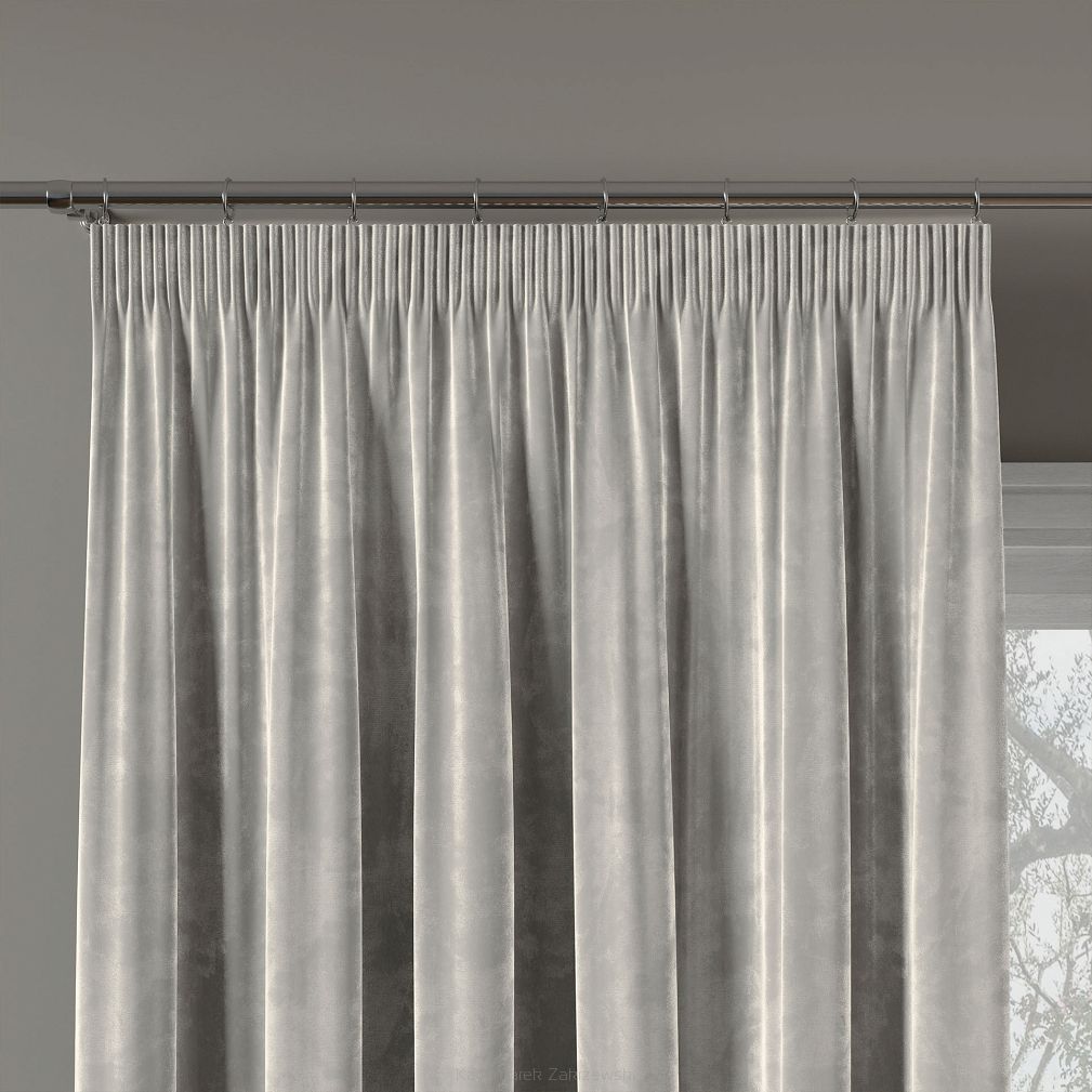 Zasłona gotowa na taśmie VELVI 140x230 szara