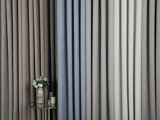 Zasłona gotowa na taśmie 140x230 SUPER BLACKOUT zaciemniająca niebieska