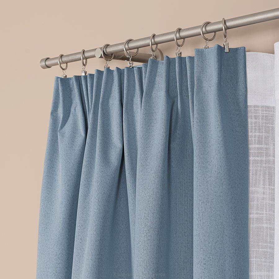 Zasłona gotowa na taśmie 140x230 SUPER BLACKOUT zaciemniająca niebieska