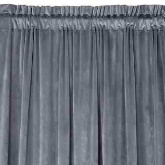 Zasłona gotowa na taśmie MELANIE 140x270 Eurofirany grafitowa