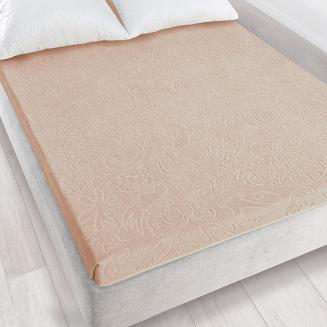 Prześcieradło frotte bez gumki Tulipan 175x220 ZWOLTEX jasnobeżowe GRUBE