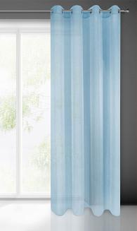 Firana gotowa na przelotkach REBECCA 140x250 Eurofirany niebieski
