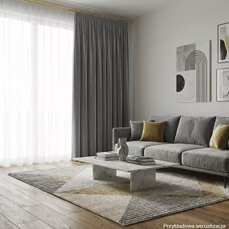 Zasłona gotowa na taśmie BLACKOUT VELVET 140x250 jasnoszara