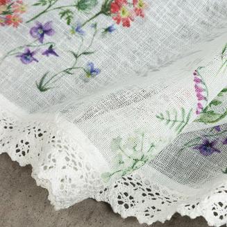 Firana gotowa na taśmie SYLWIA 150x60 Eurofirany biały/różowy