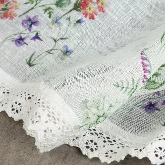 Firana gotowa na taśmie SYLWIA 150x60 Eurofirany biały/różowy