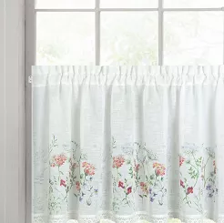 Firana gotowa na taśmie SYLWIA 150x60 Eurofirany biały/różowy