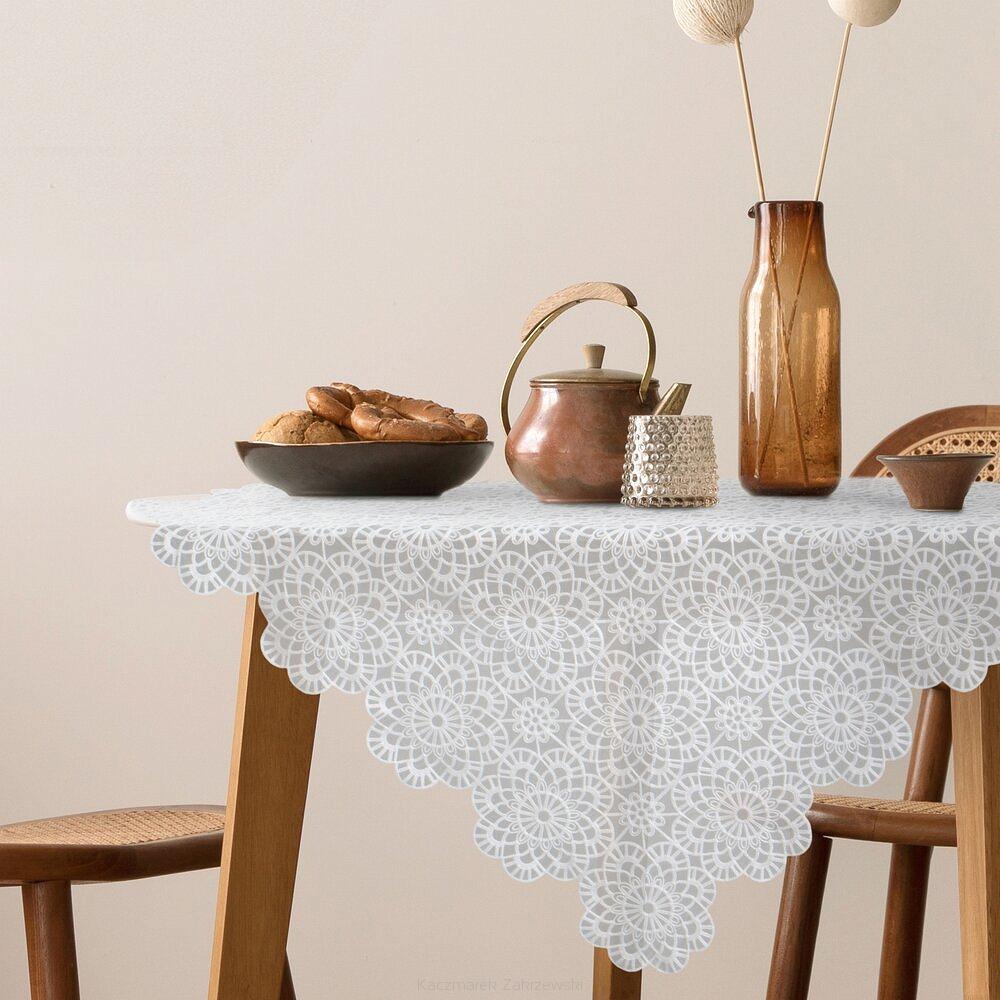 Obrus dekoracyjny IRINA 85x85 Eurofirany biały