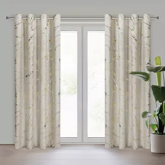 Zasłona gotowa na przelotkach MOLLY 140x250 Eurofirany beżowy