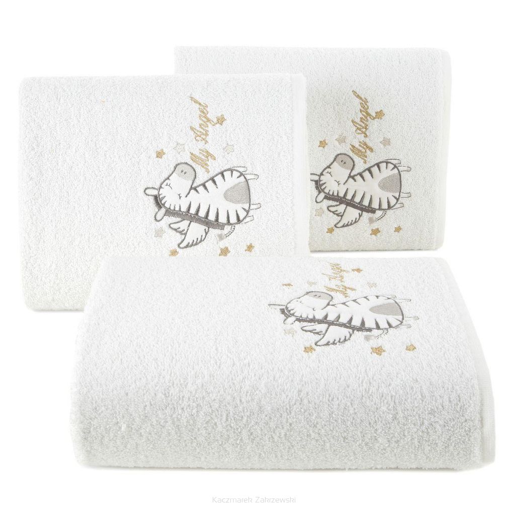 Ręcznik dla dzieci BABY 70x140 Eurofirany zebra biały
